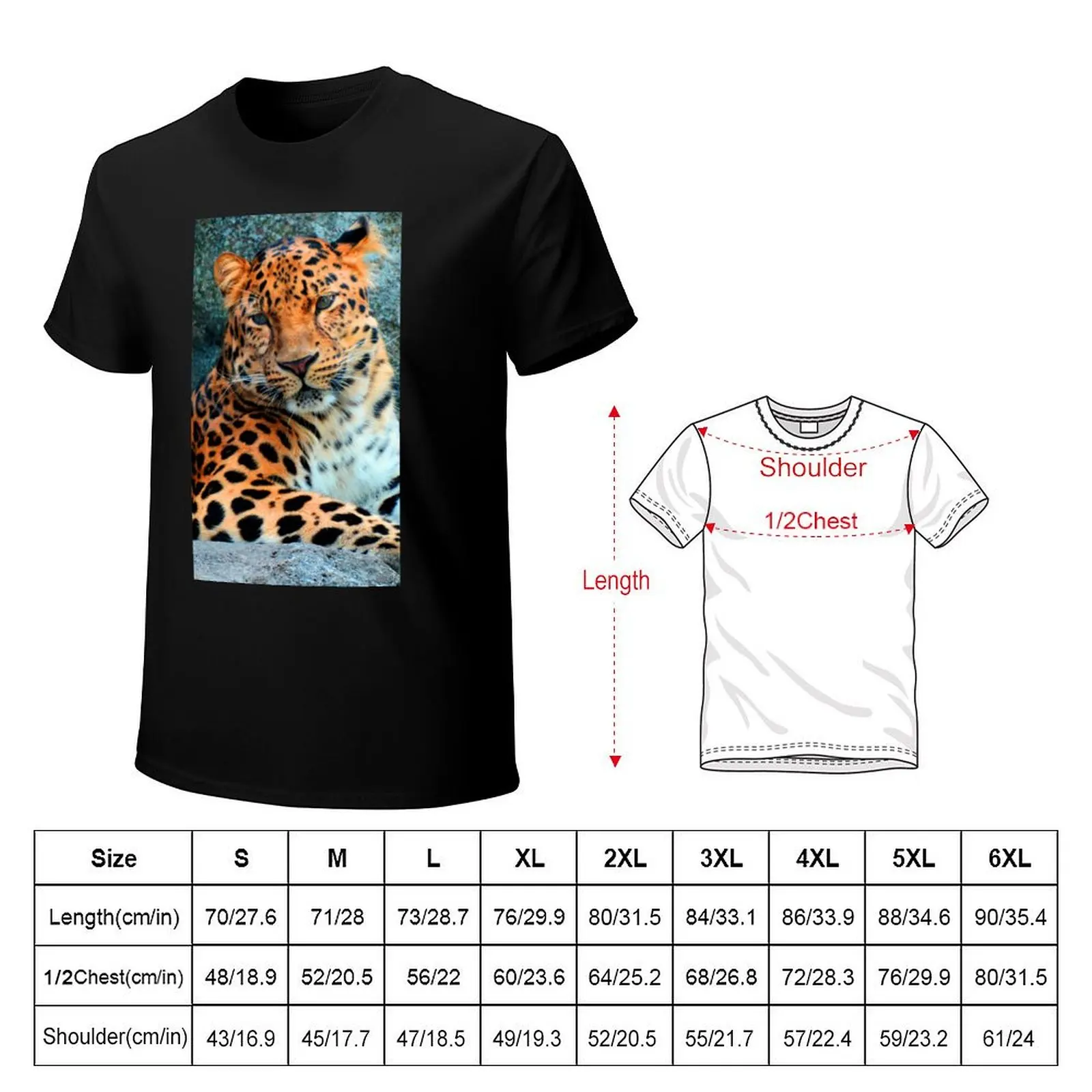 Amur Leopard ~ A Solemn Portrait T-shirt quick drying anime Men's t shirts