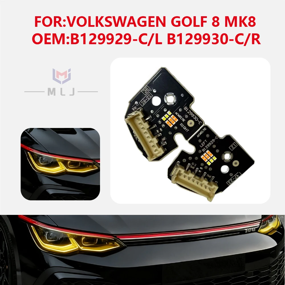 НОВЫЙ для Volkswagen Golf 8 MK8 Golf R GTI GTE GTD Volkswagen DRL светодиодные дневные ходовые огни желтая фара DRL чип
