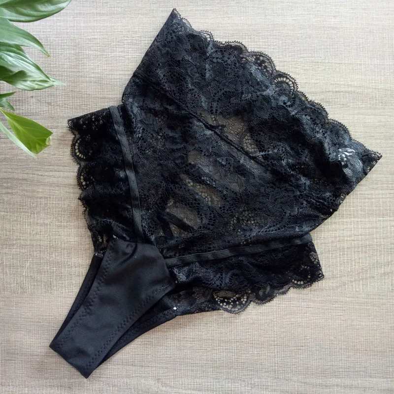 Branco/preto briefs calcinha inferior renda g-string senhoras senhora lingerie elastano verão tangas respirável calcinha legal