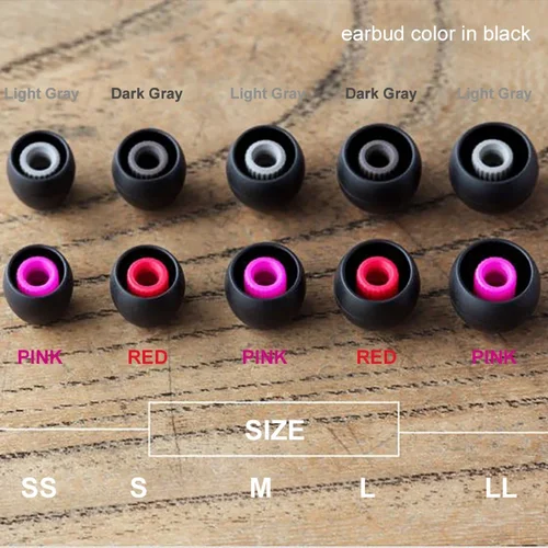 Imagen 2 del producto Almohadillas de silicona intrauditivos para puntas tipo E, adaptador de boquilla para AKG Beats by Dre Empire Ears Shure Sony Westone