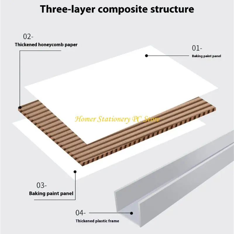 Y5LA لوحة الفلين القابلة للمسح المغناطيسية القابلة للمسح، جدار مزدوج معلق للمكتب #3
