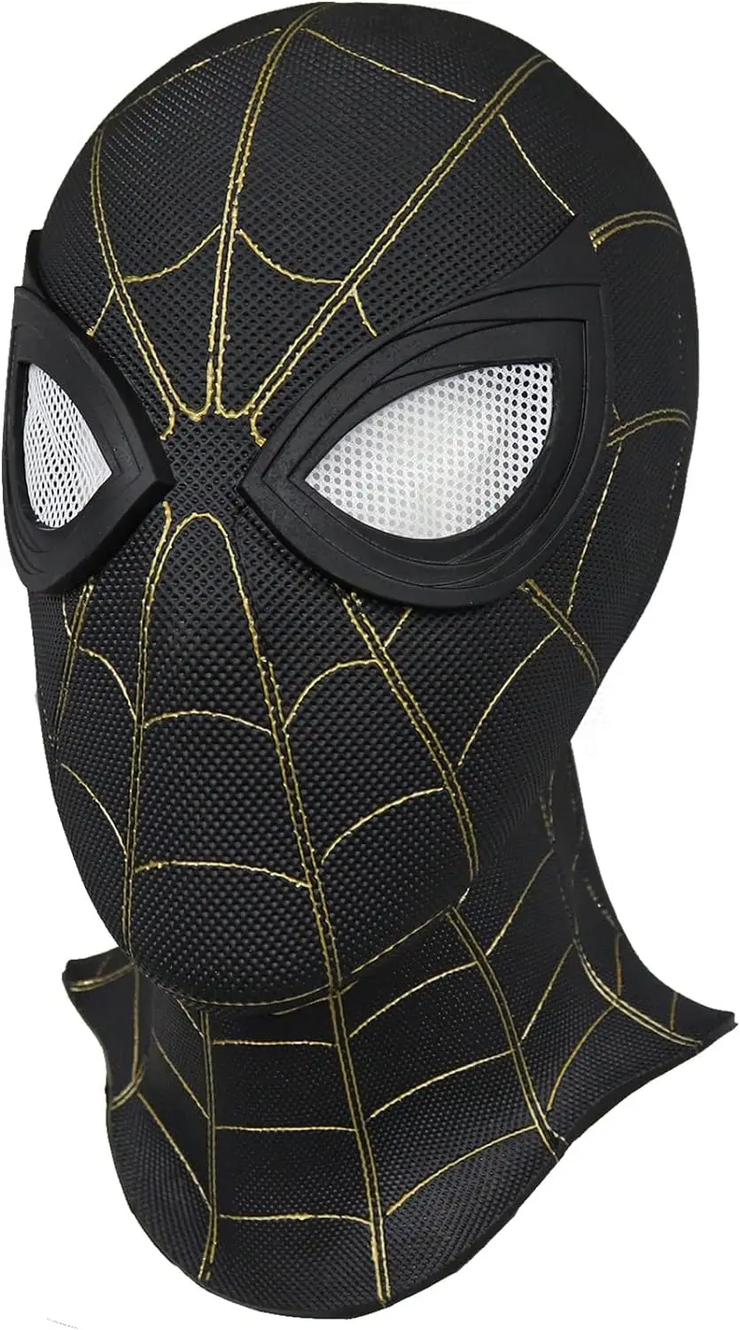 

Spider superhero mask no way home superhero helmet black spider hero role-playing costume mask black