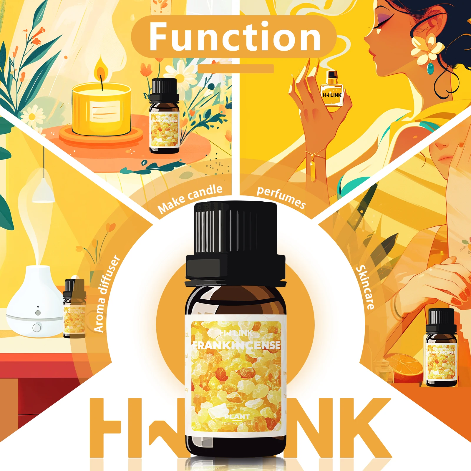 Frankincense Essential Oil 10ml 100% Pure Natural Frankincense Oil For Hair Care, Home Diffusers, Skin,Aromatherapy, Massage