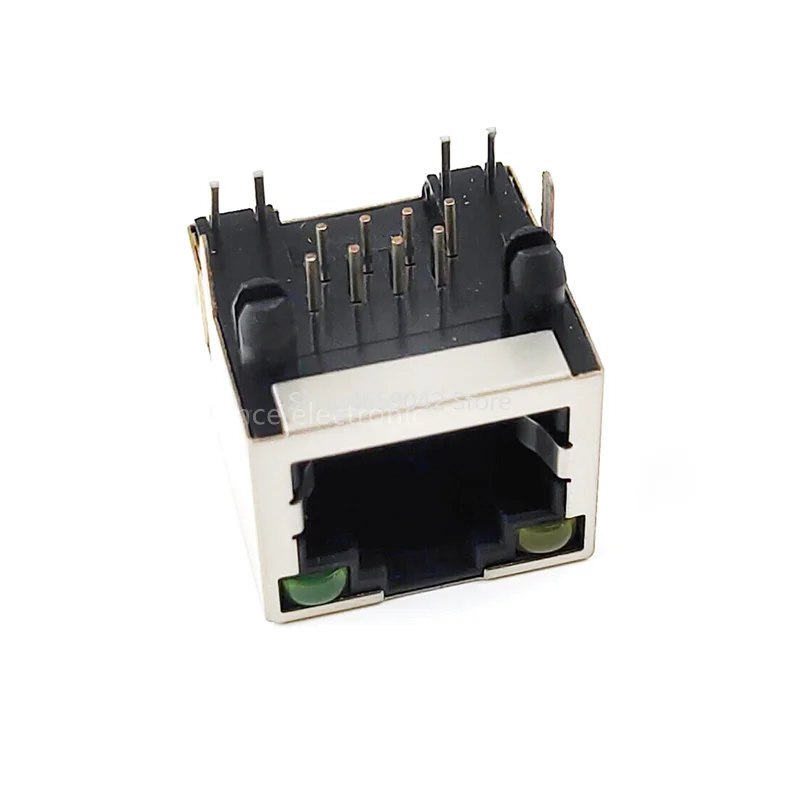 1pc RJ45 Network Port Adapter Test Board Horizontal 8p Crystal Head Female Socket Circuit Board with Light Connector
