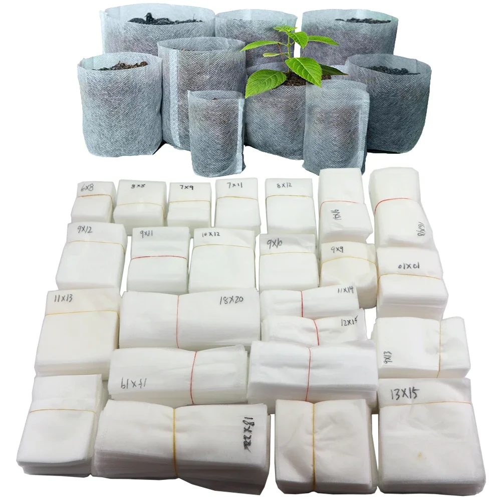 

Biodegradable Nonwoven Fabric Plant Grow Bags - Eco-Friendly Seedling Nursery Planter Pot