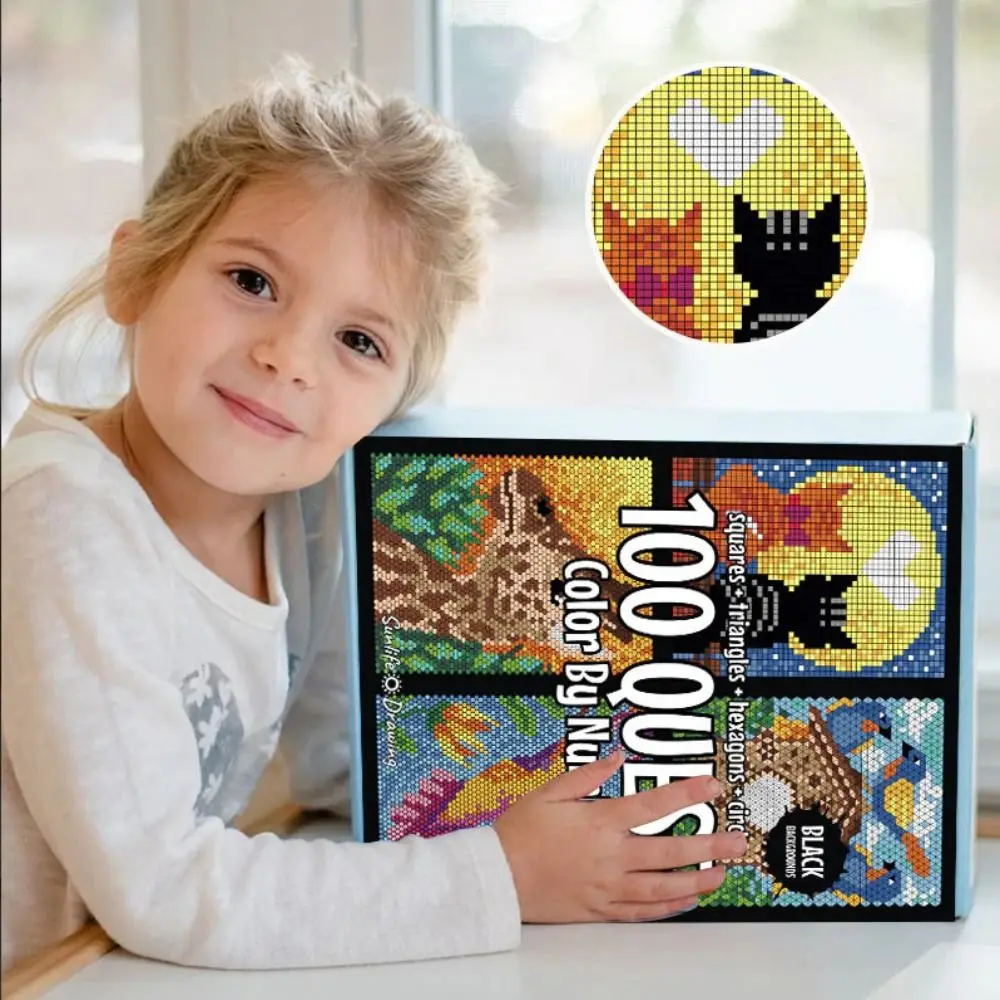 

Cute Color By Numbers Book Relieve Stress Creative Graffiti Painting Book Educational Coloring Book Adults and Teens