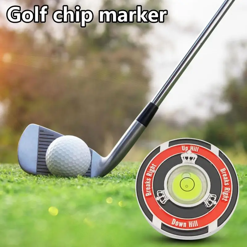 High Precision Golf Ball Marker With Level Meter 2 Sided Alignment Reader Tool Golf Position Mark Accessories For Golfers