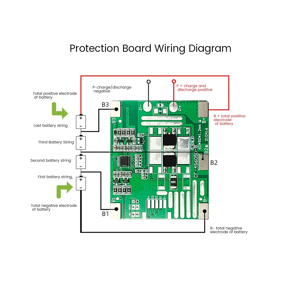 4S 14.6V 6A BMS Lifepo4 Lithium Battery Protection Board Enhance/Balance Charging Module for Electric Tool Circuit Board