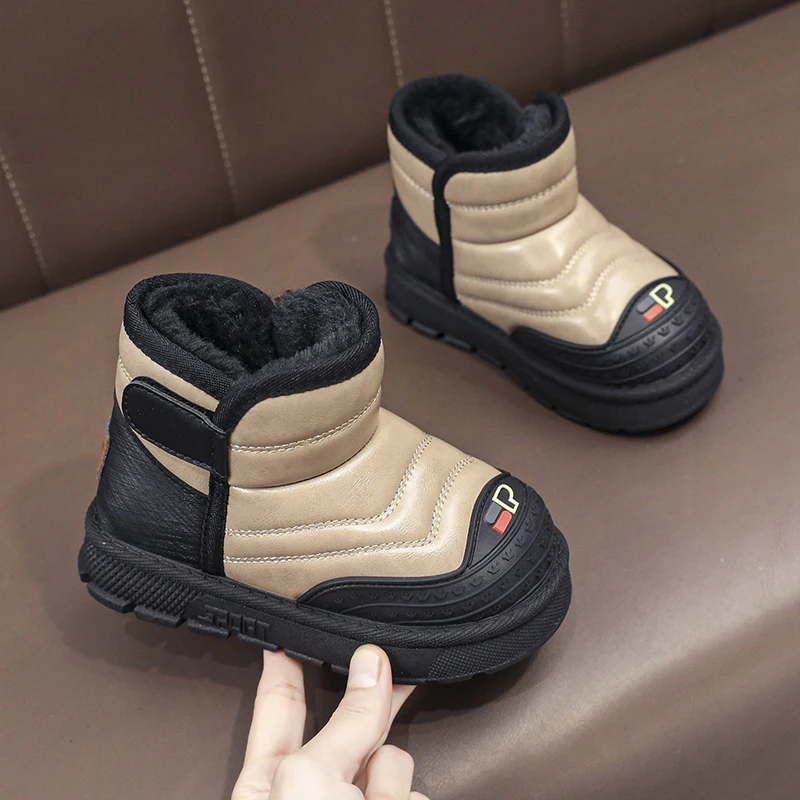 

Hot Sell Girls Boots Children Snow Boots for Boys Fashion Sneakers Winter Kids Warm Snow Boots Sport Fashion Leather Shoes 2026