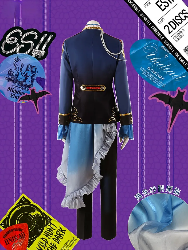 Anime Game Ensemble Stars Cosplay Undead Trip Sakuma Rei Hakaze Kaoru Ogami Koga Men Women Party Full Suit Customizable Costume