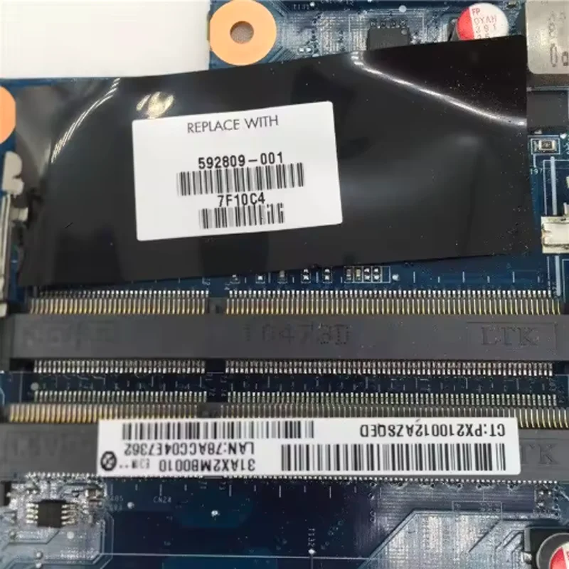 Placa-mãe DA0AX2MB6E1 592809-001 592809-501 592809-601 para laptop HP G42 G62 CQ42 CQ62 100% totalmente testada e funcionando bem