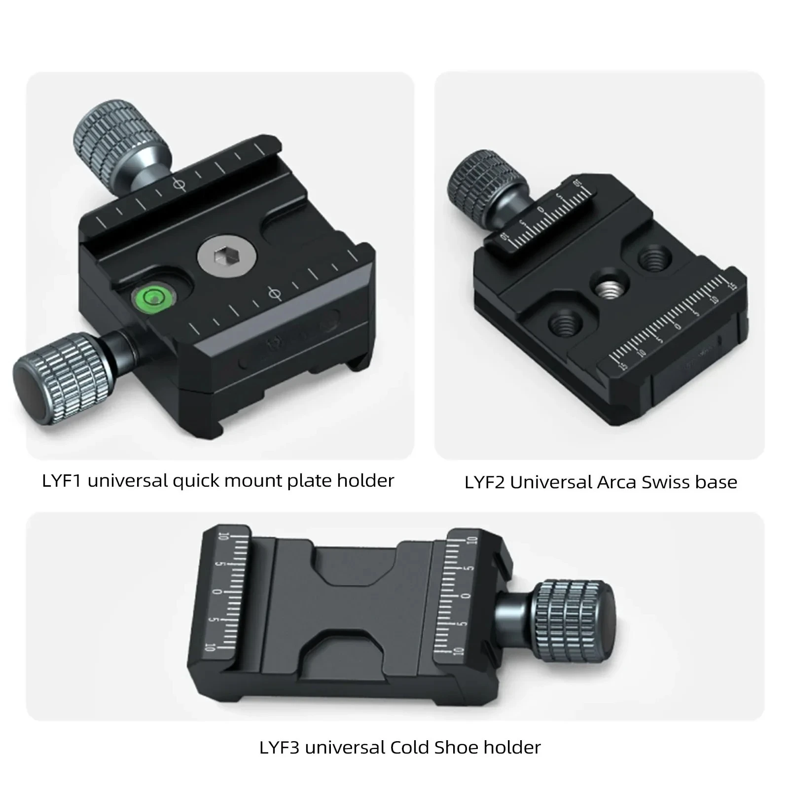 Universal Arca Swiss Quick Release Clamp with Spirit Level for Camera Monitor Tripod Ball Head Mount