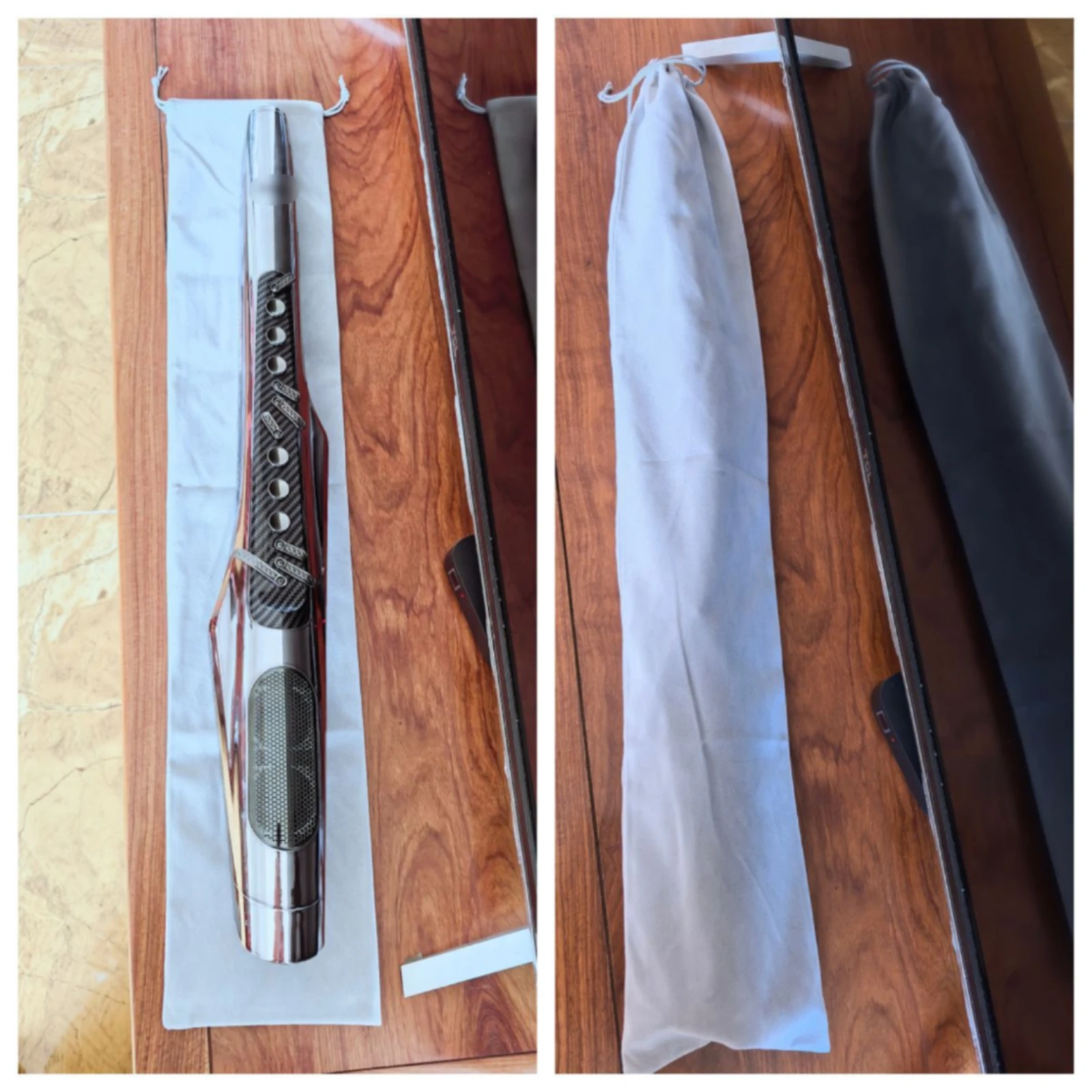 Soft Cloth Drawstring Bag Protective Open-top Storage Pouch with Drawstring Closure for Electronic Wind Instrument