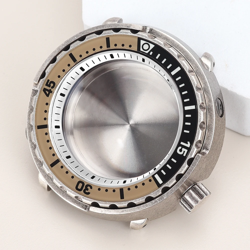 47mm Tuna Can SKX Watch Case C3 Luminous Bezel For Seiko NH35 NH36 NH38 NH34 Movement Repalcement Watch Parts 20ATM at 3.8 Crown image 3