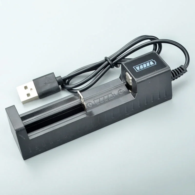 Chargeur universel de batterie au Lithium, 1 emplacement, adaptateur de Charge rapide pour Batteries rechargeables Li-ion 18650 26650 14500