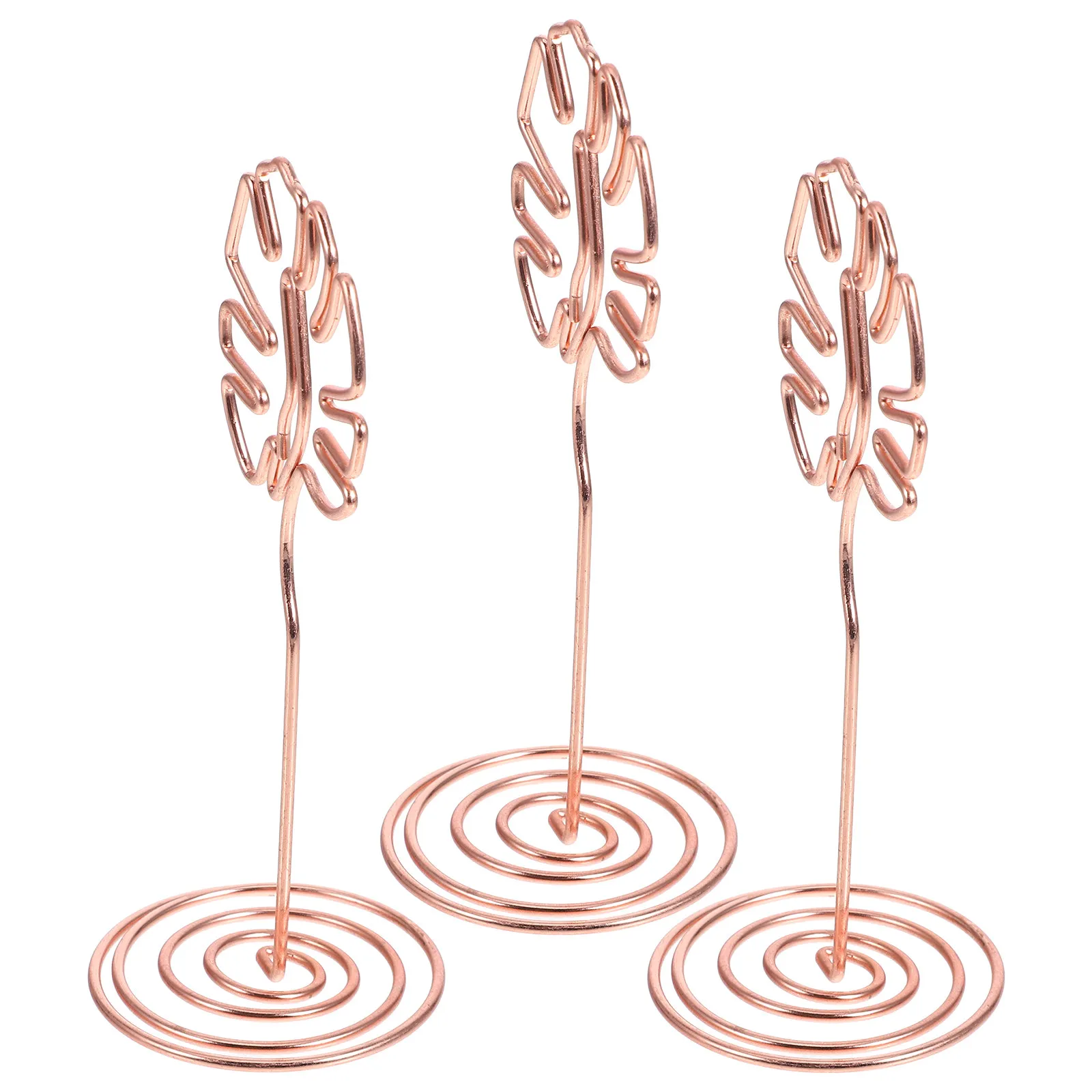 3Pcs Tropical Monstera Leaf Metal Photo Memo Clip Holder Versatile Table Number Stand for Wedding Party Desk Decor Place Card