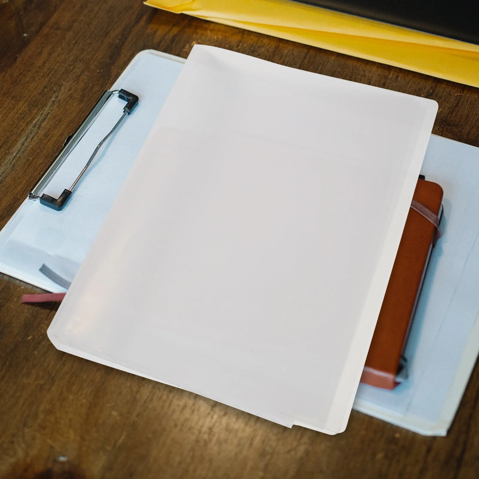 

Elegant Durable Plastic A4 File Folder Transparent Organizer For Examination Papers Receipts Cards Documents Storage