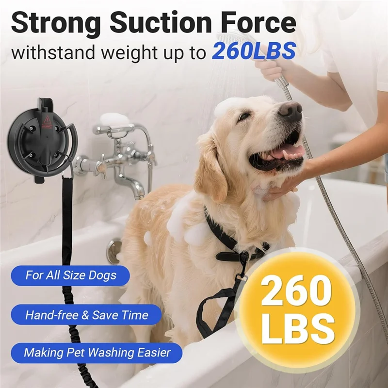 【RECOMMEND】Dog Bathing Suction Cup With Tether- High Elasticity Nylon Leash Featuring Powerful Suction Cup Designed For Pets