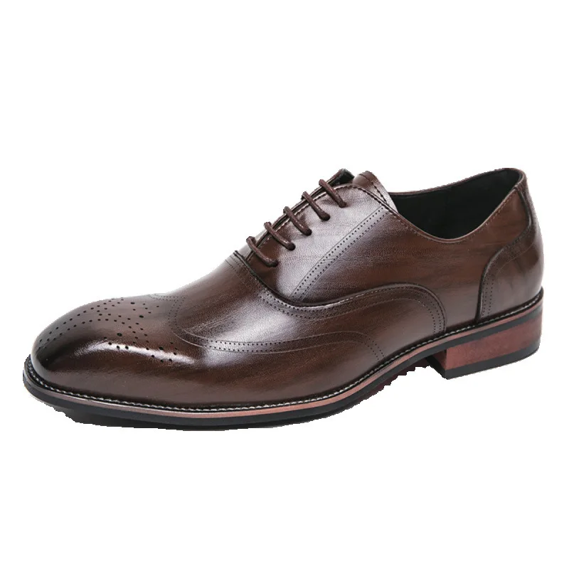 Classic Italy Pointed Toe Leather Shoes Men Luxury Oxfords Business Formal 2025 Men Shoes Boos Dress Men Black Wedding Shoes