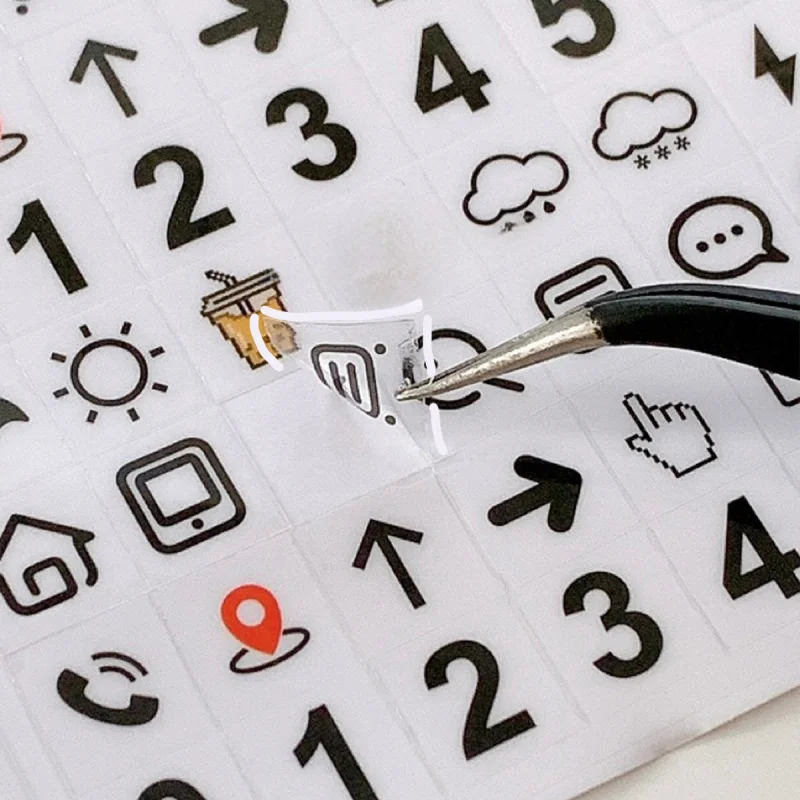 3sheets Letter Number Stickers,Month  Week Weather Sign Labels,Journal Diary Collage Decoration Index Stickers view 4