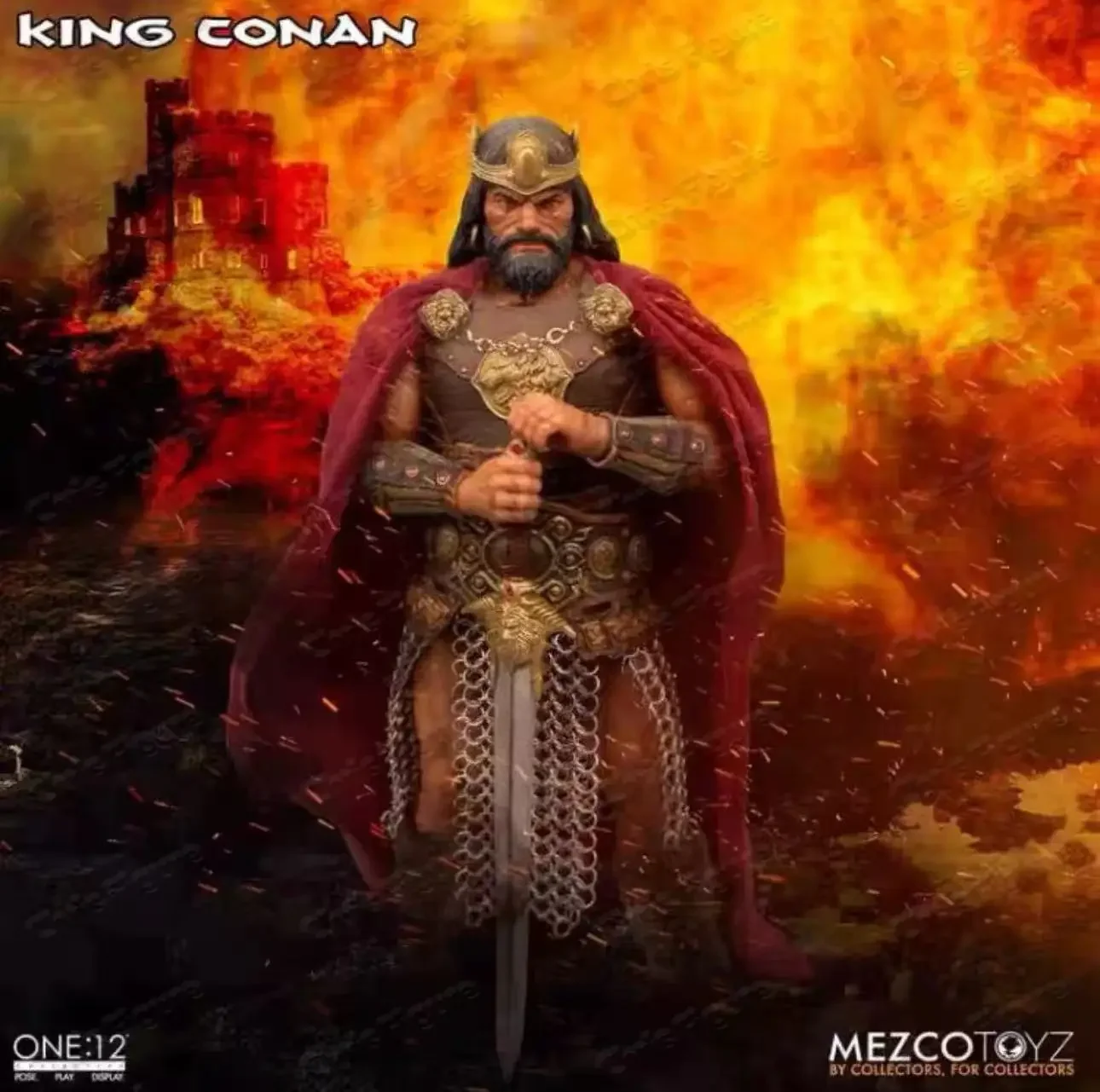 Figura de acción coleccionable Mezco King Conan ONE:12 en stock, juguete coleccionable, regalo
