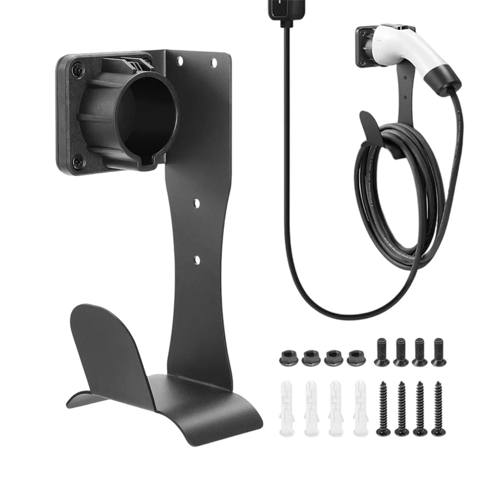 

Electric Car Charger Holder Wall Mount Stainless Steel Wall Mount Auto Supplies Electric Vehicle Charger Bracket for Home