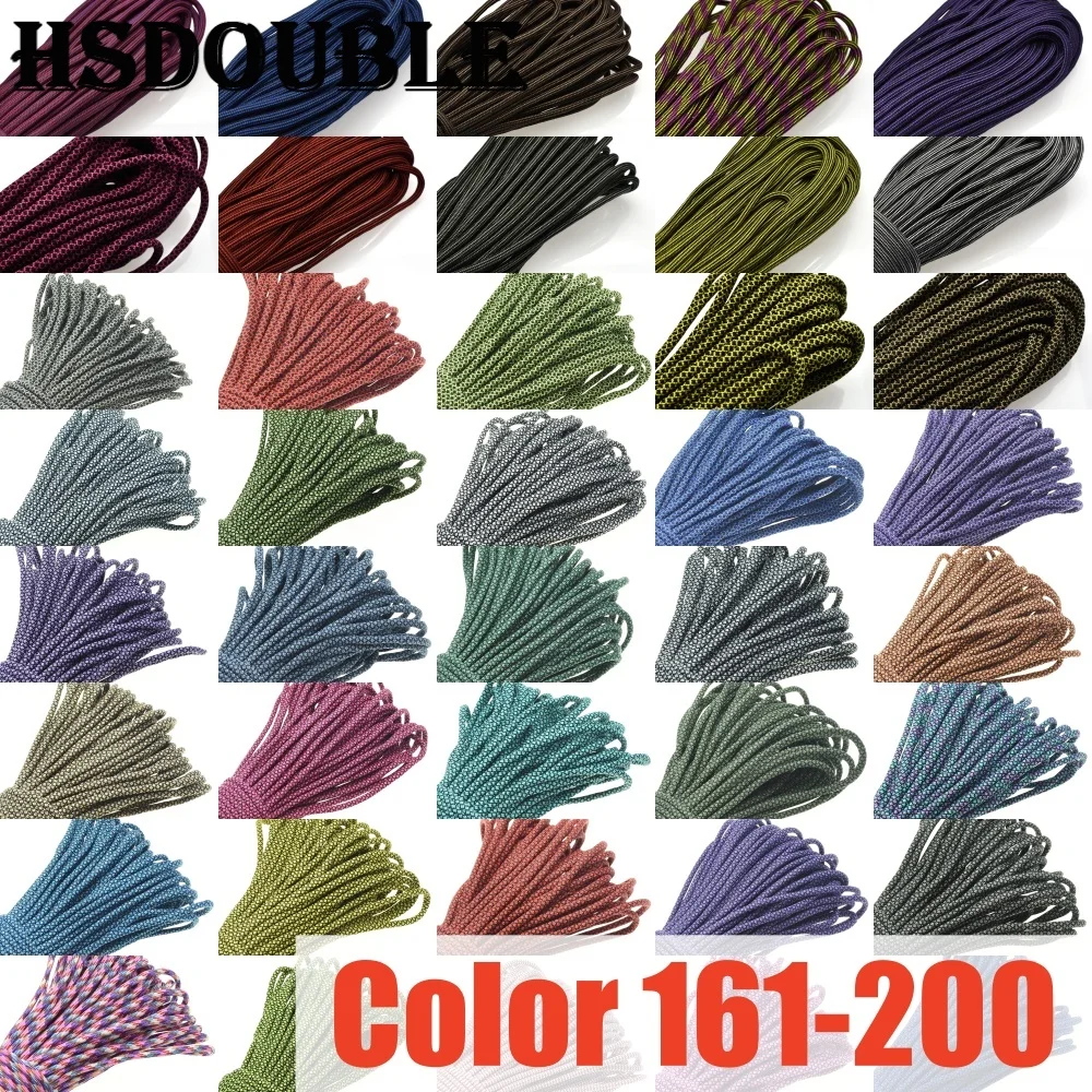 Image of 1 Stück 550 Paracord Fallschirmschnur Lanyard Mil Spec Typ III 7-Strang-Kern 100 FT für Klettern Camping Schnalle Armband 161-200