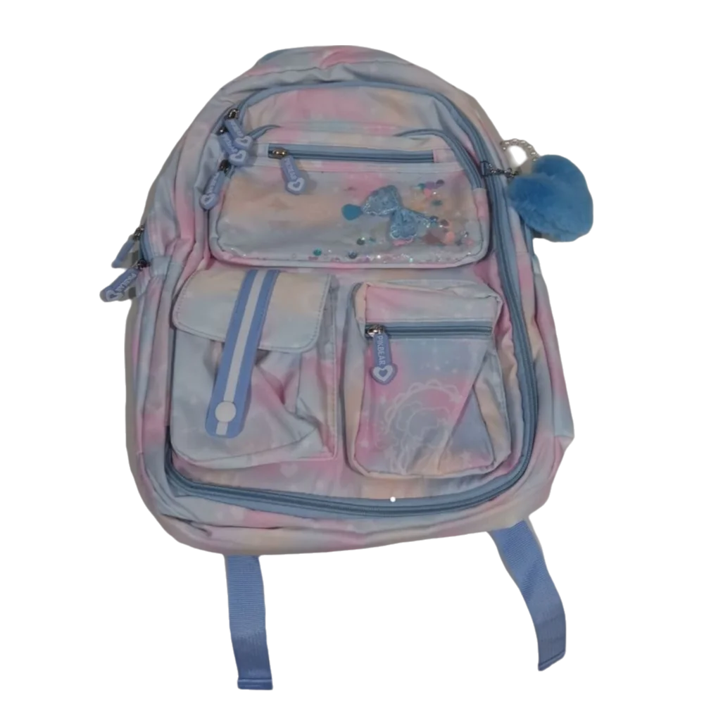 

Детский рюкзак Sweet Side-Open с несколькими карманами, из оксфордской ткани, на плечевые ремни, в стиле Харадзюку, для поездок на работу/учебу, школьный ранец для детей