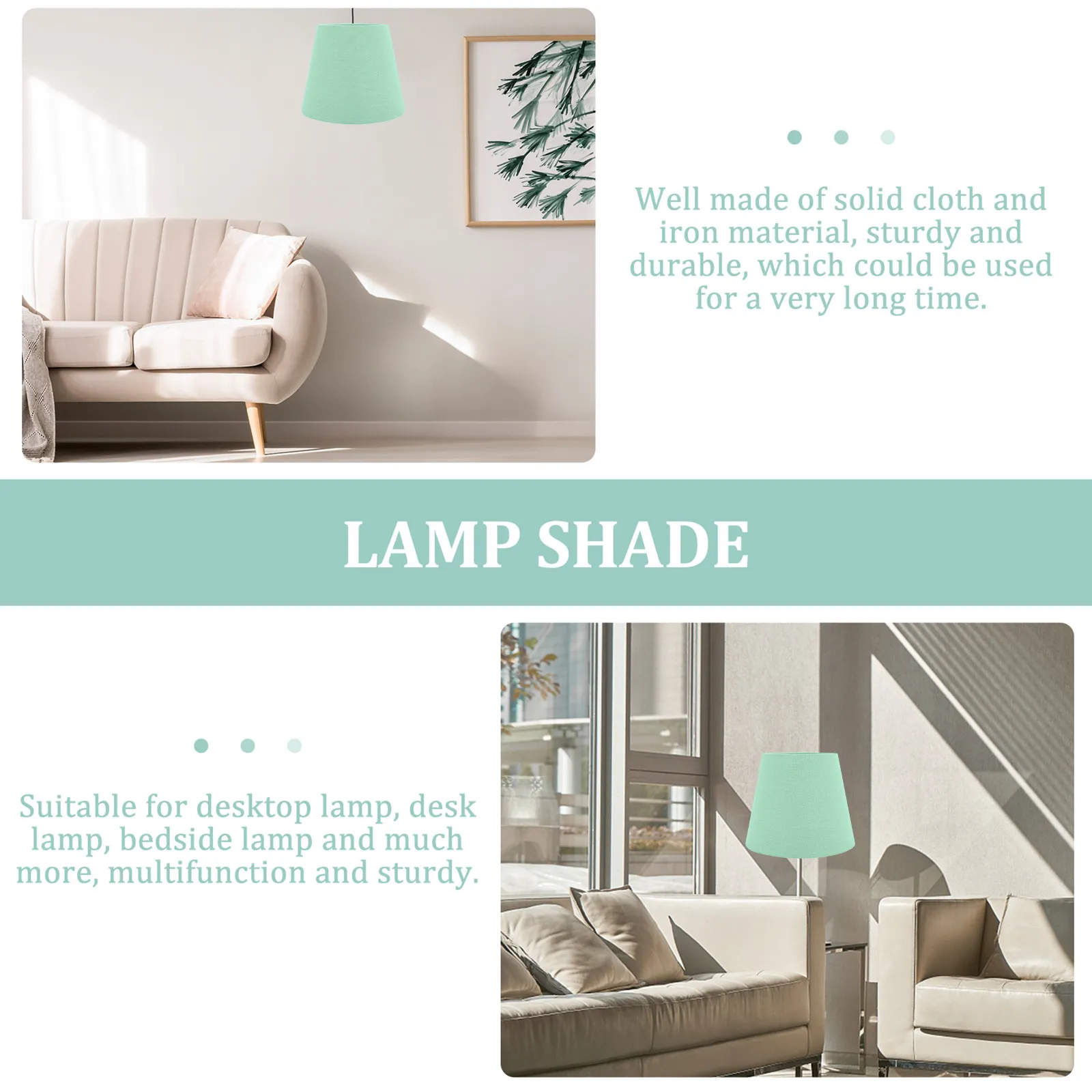 Small Lamp Shade E14 Base Vintage Indoor Light Cover Table Lamp Cover Drum Soft Cloth Lampshade for Desk Bedside Nightstand