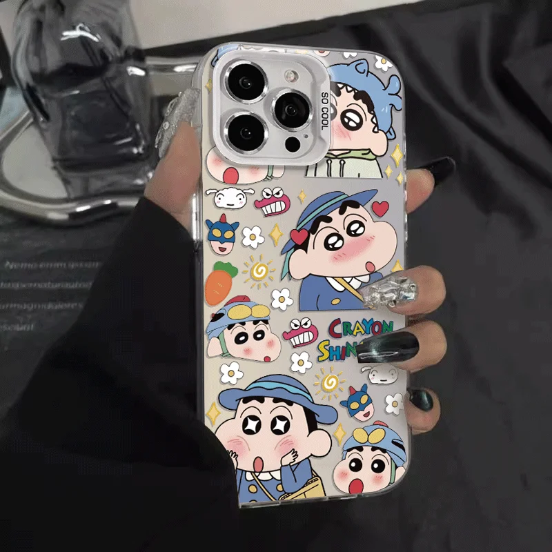 Чехол для телефона Crayon Shin Chan Wearing Hat для Samsung Galaxy S23 S24 S25 Ultra S21 S22 FE Plus Samsung A54 A53 A55 A34 A35 Funda