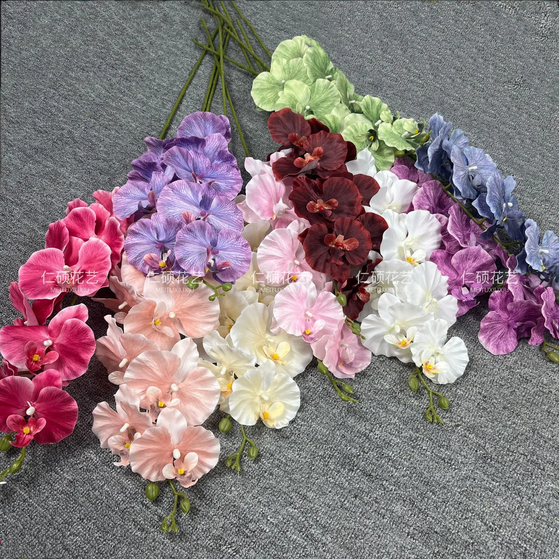 

Artificial Single Branch Butterfly Orchid Silk Flower Room Decoration Accessories Photographic Props Wedding Supplies Fake Plant