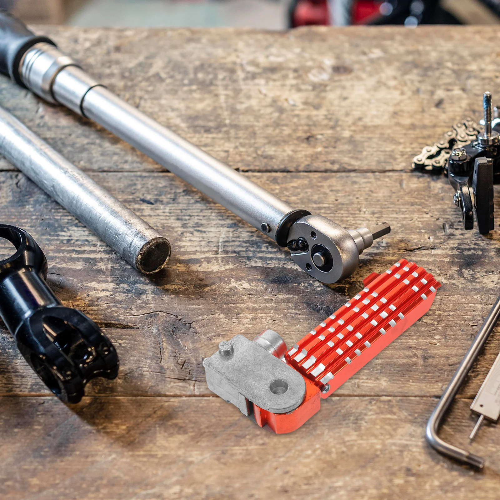 

2pcs Motorcycle Foot Pegs Foldable Aluminum Alloy Rear Footrest For Motorbike Scooter Dirt Bike Passenger Folding Design Space