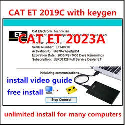 Auto Diagnostic Software For Red Cat ET 2023A 2019C 2018C with Free Keygen for Red Caterpillar Electronic Technician with Video