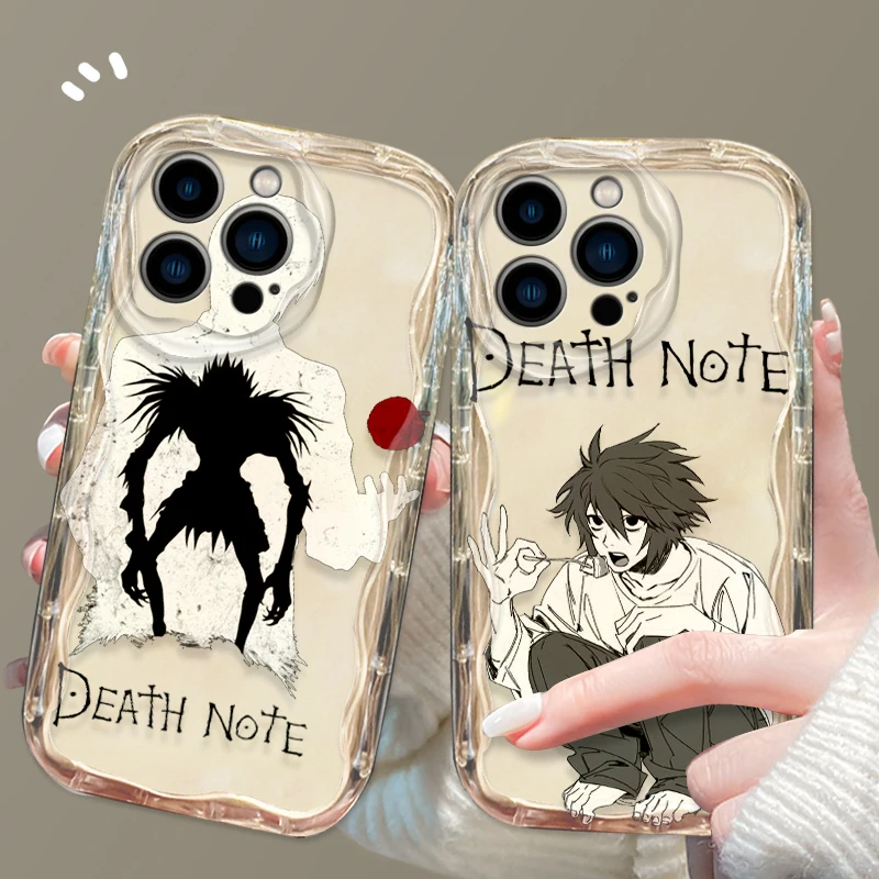 Anime Death Note Yagami Cover For Apple iPhone 15 14 13 12 11 Pro X XR XS Max Plus 8 7 Plus SE Wave Oil Phone Case