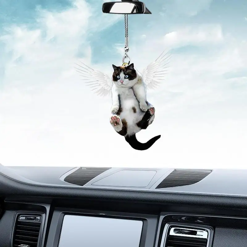 Swinging Car Ornament Car Decor Cute Auto Parts Car Mirror Accessories Cute Animal Picture For Car Or Bedroom