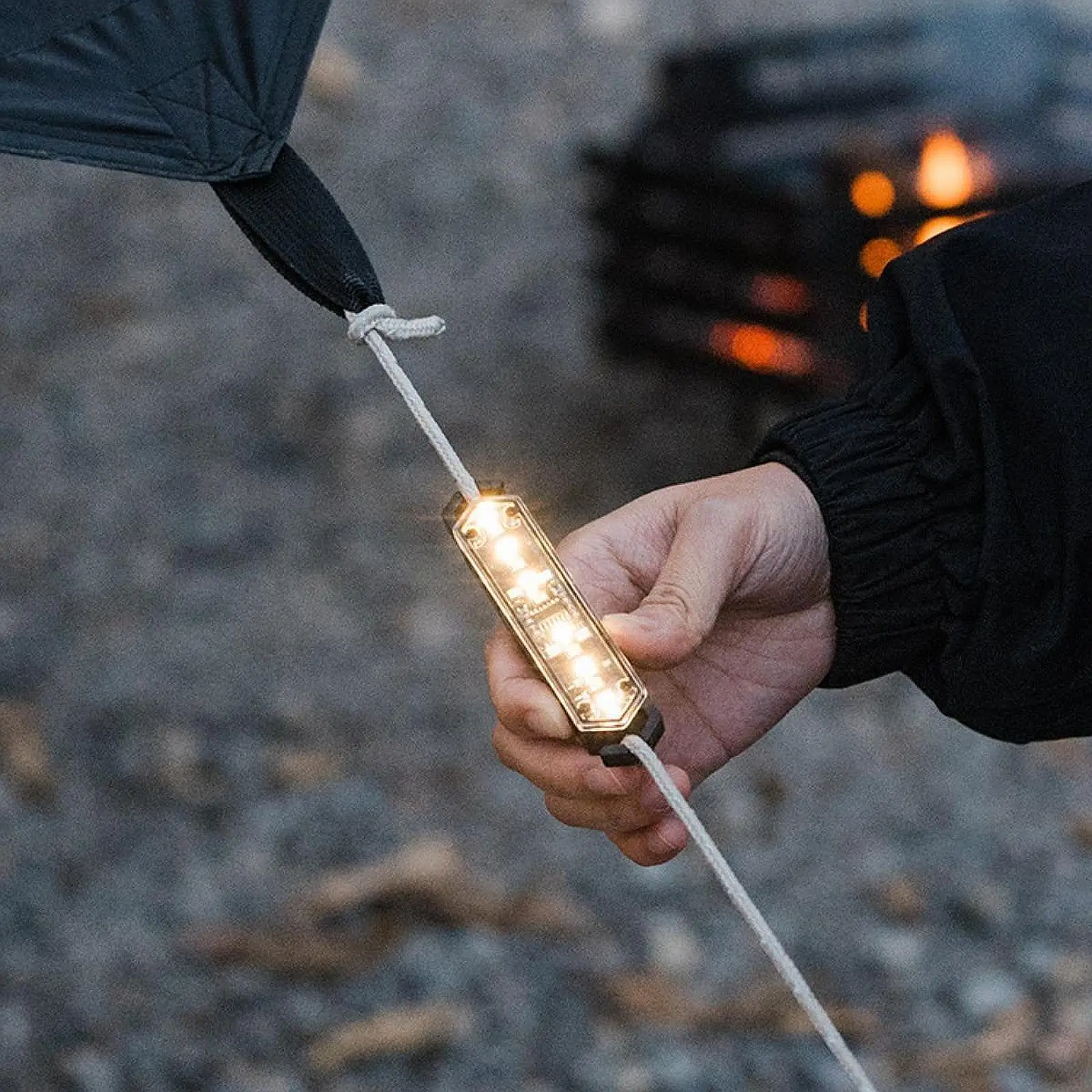 خيمة الرجل خطوط ضوء حبل معلق ضوء للتخييم المظلة في الهواء الطلق