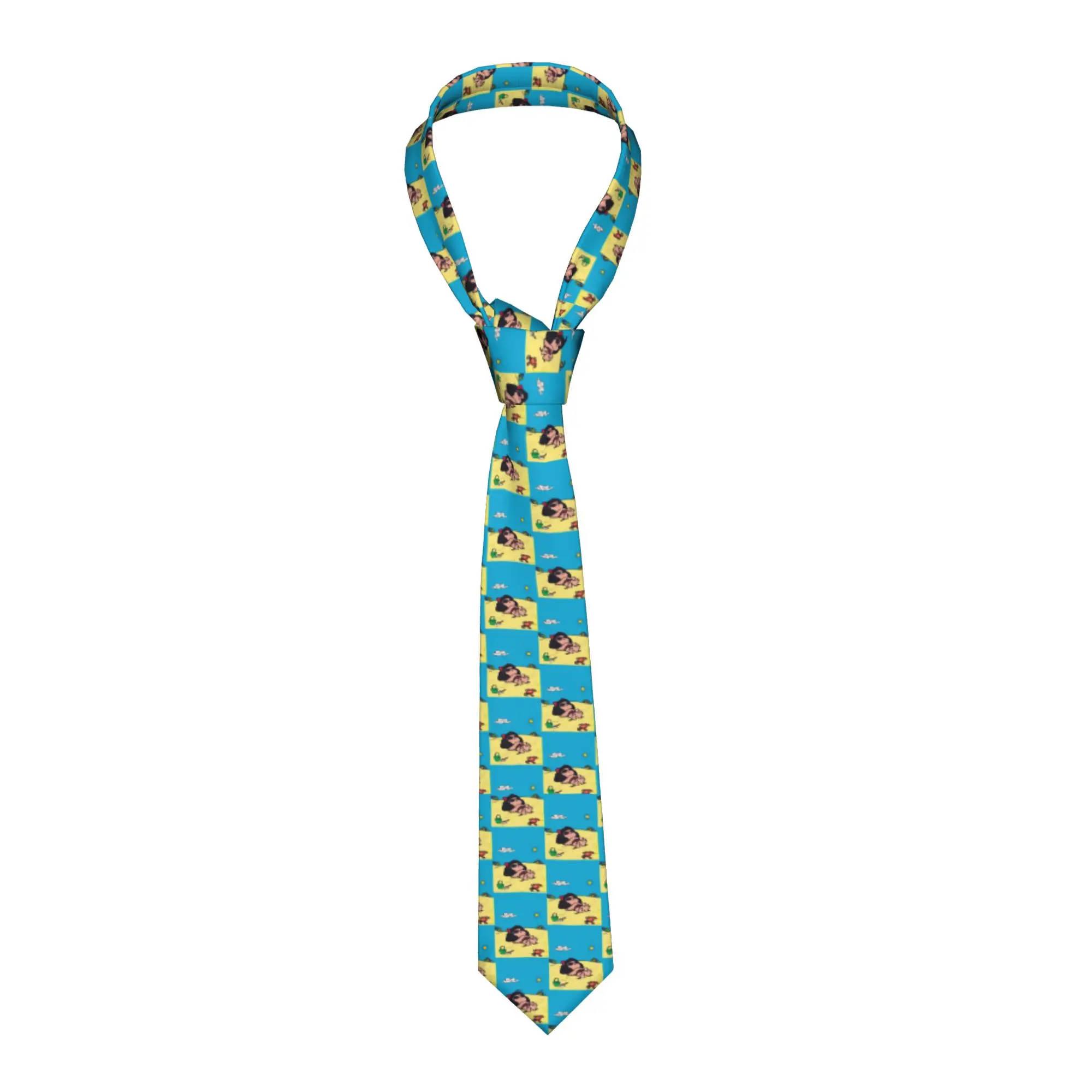 Mafaldas on the Beach Necktie Men Slim Polyester 8 cm Wide Neck Ties Daily Wear Gravatas Wedding Accessories  Business
