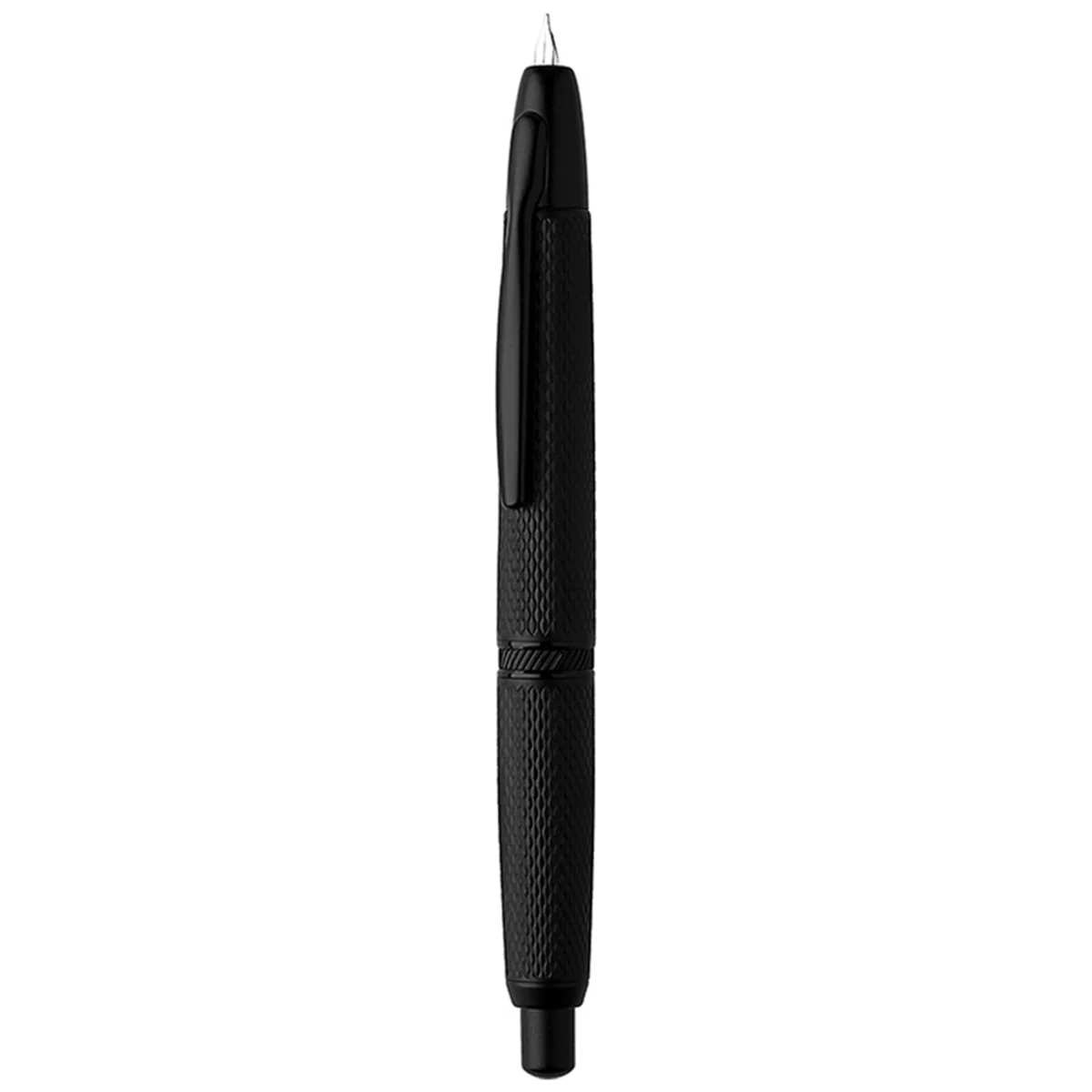 

Press Retractable Fountain Pen, 0.4MM Extra Fine Nib Metal Grid Ink Pen with Clip for School Office Supplies,Black