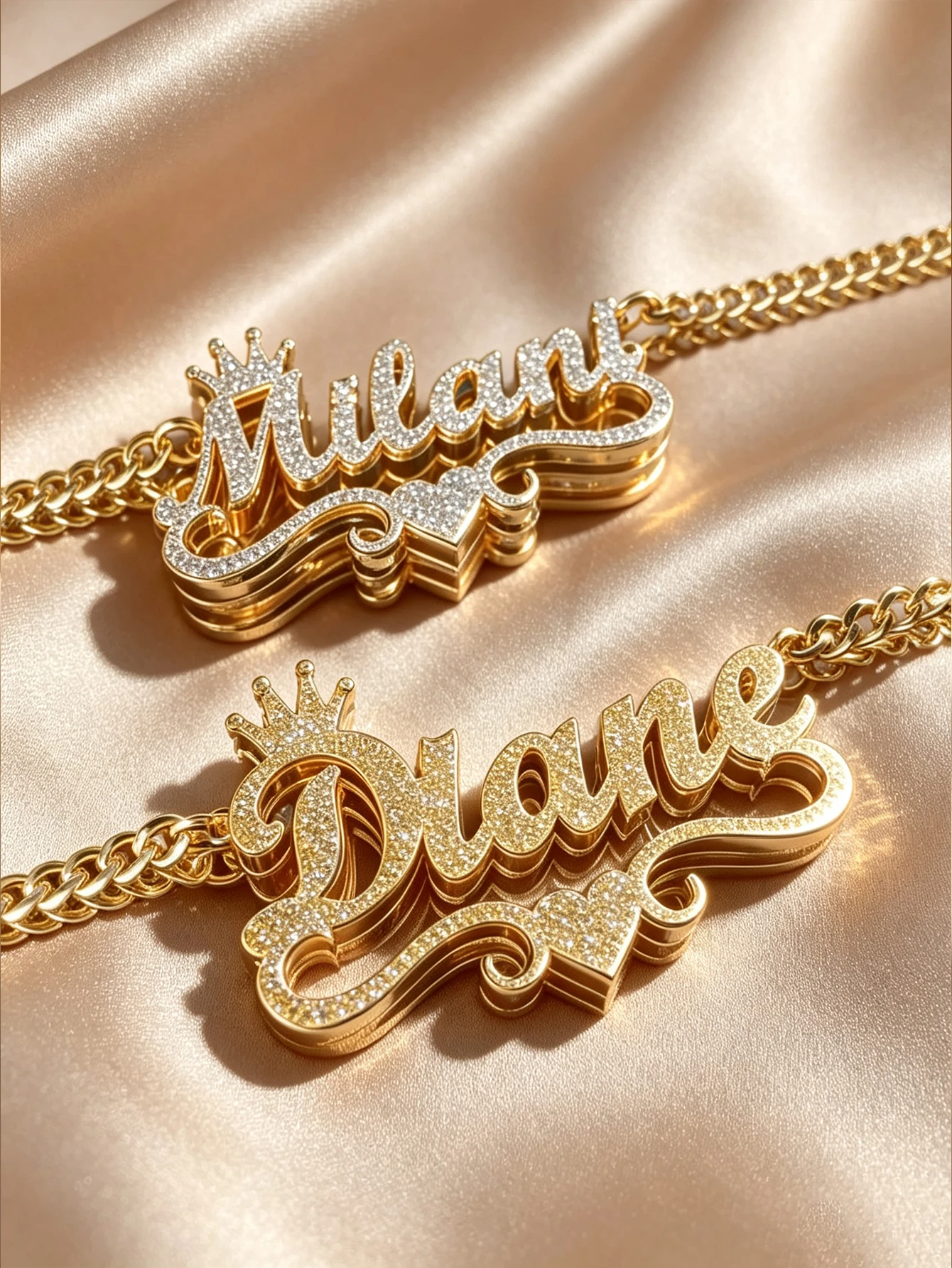 Custom Women's Name Necklace, 45cm Adjustable Length, Gift Box Included