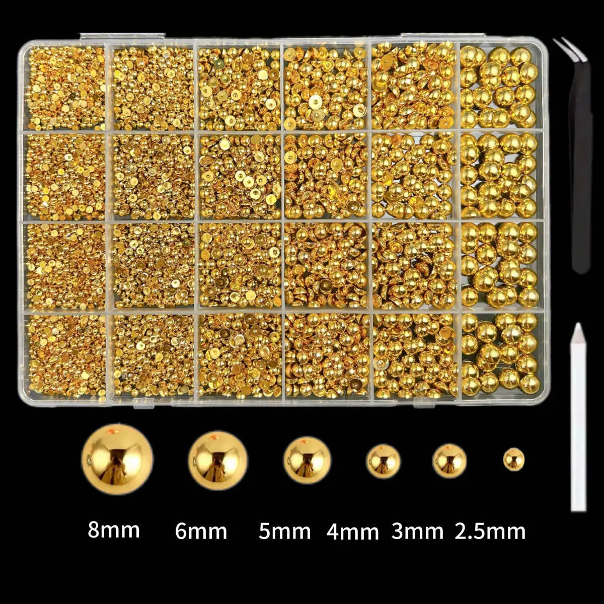 1 boîte de perles multicolores en résine à fond plat, décoration Nail Art, strass colorés, breloques pour ongles, pièces de manucure polyvalentes à faire soi-même