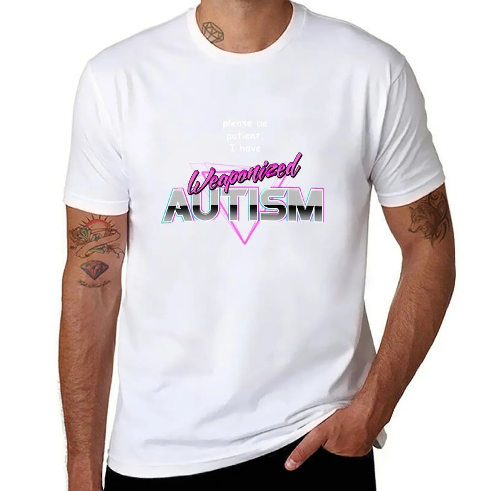 

Please Be Patient I Have Weaponised Autism T-Shirt t shirt for man t shirts for man pack cotton T-Shirt