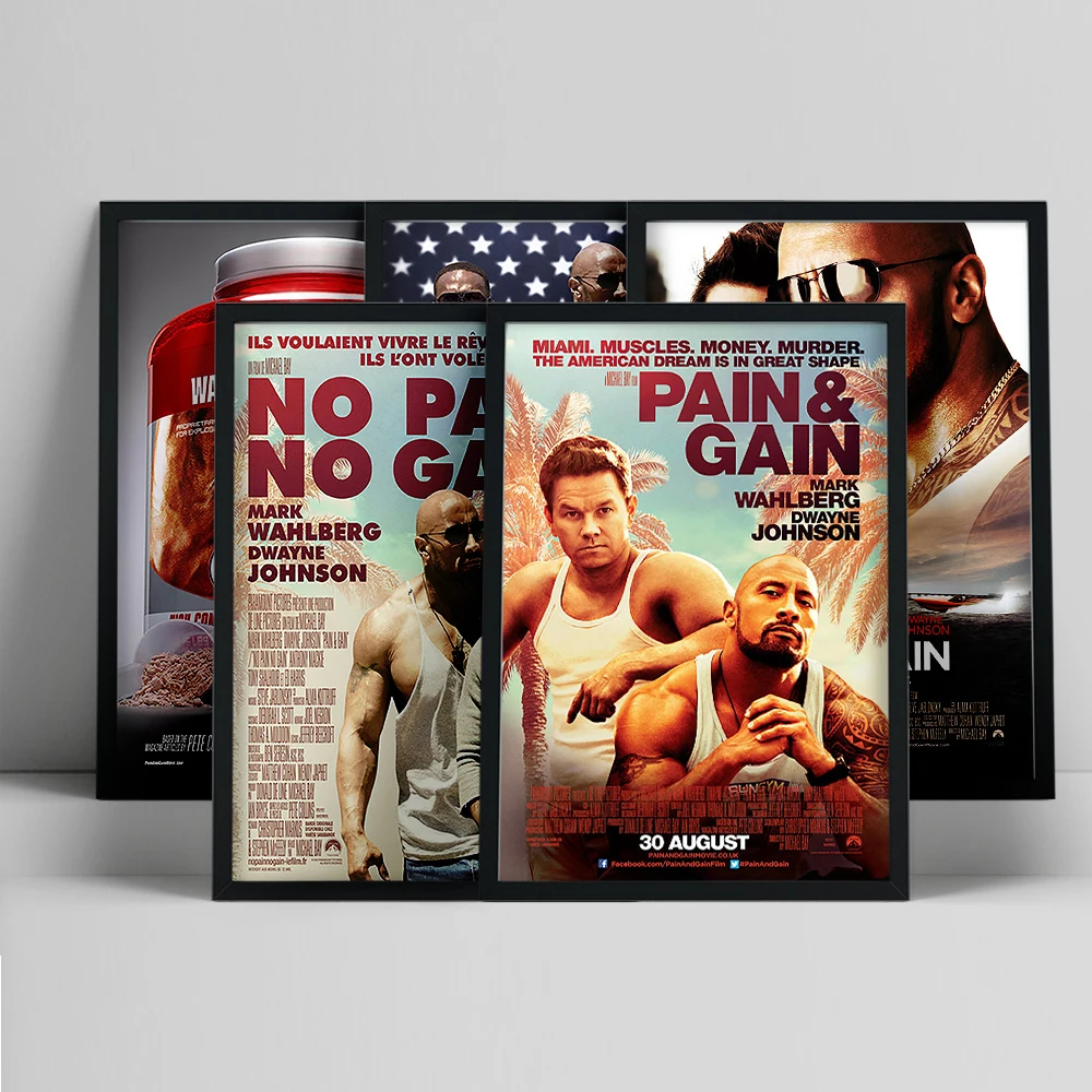 Pain And Gain American Action Comedy Film Poster Movie Canvas Painting Wall Art Print Picture Video Room Cinema Modern Decor