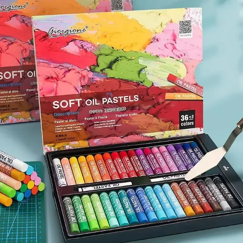 conjunto profissional de cores pastel a oleo pintura suave crayons artistas estudantis iniciantes desenho graffiti art material escolar 12 cores 25 cores 38 cores 50 cores 01