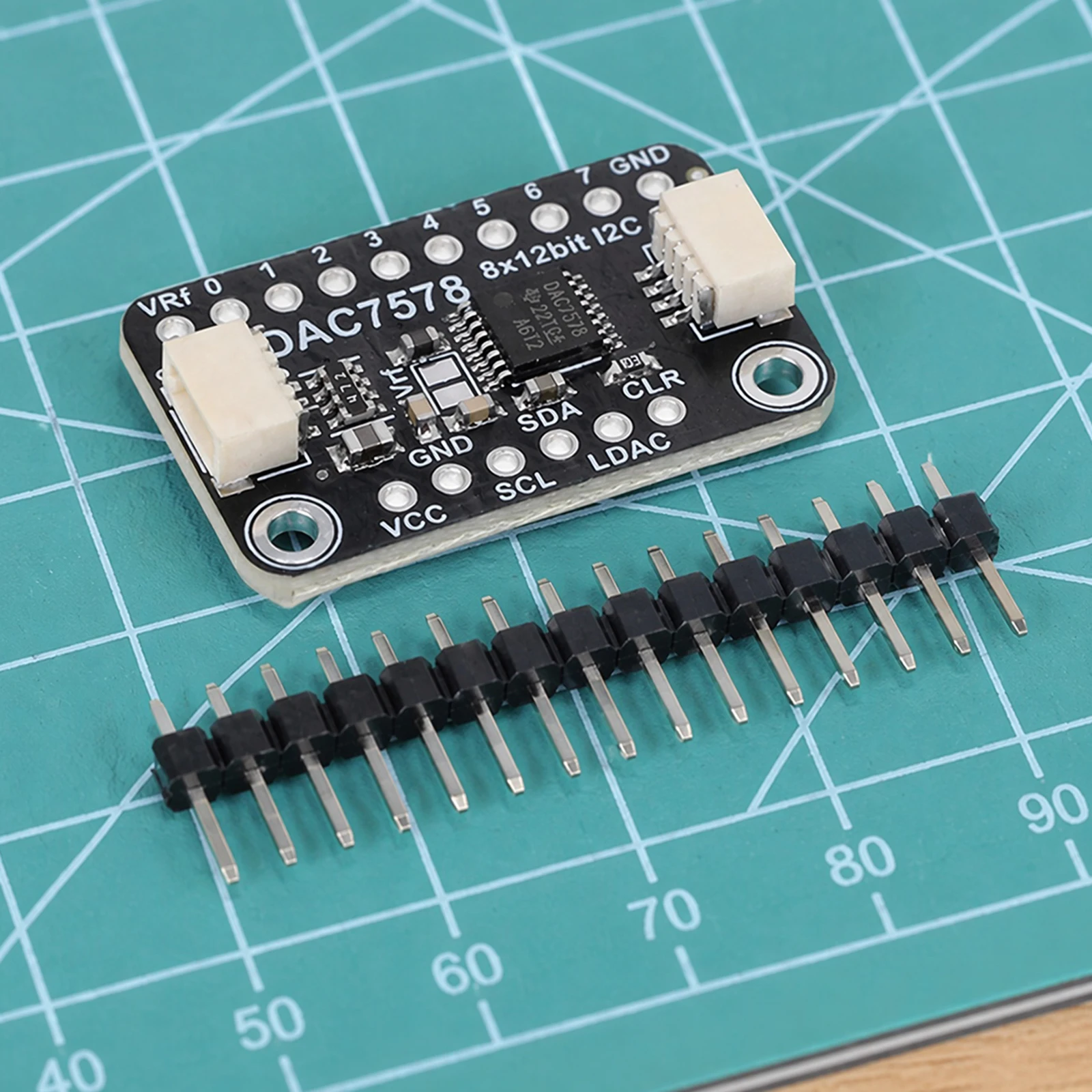 DAC7578 Breakout Module Board 8-Channel 12-Bit I2C DAC Modules Boards for STEMMA QT Qwiic EEPROM Configuration Storage Parts
