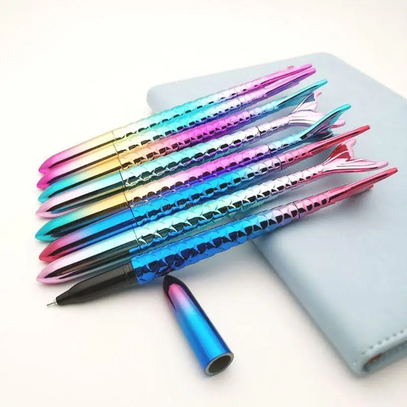 for Creative Color Beautiful Fishtail Gel Pen Cartoon Fish Styling Pen Stu