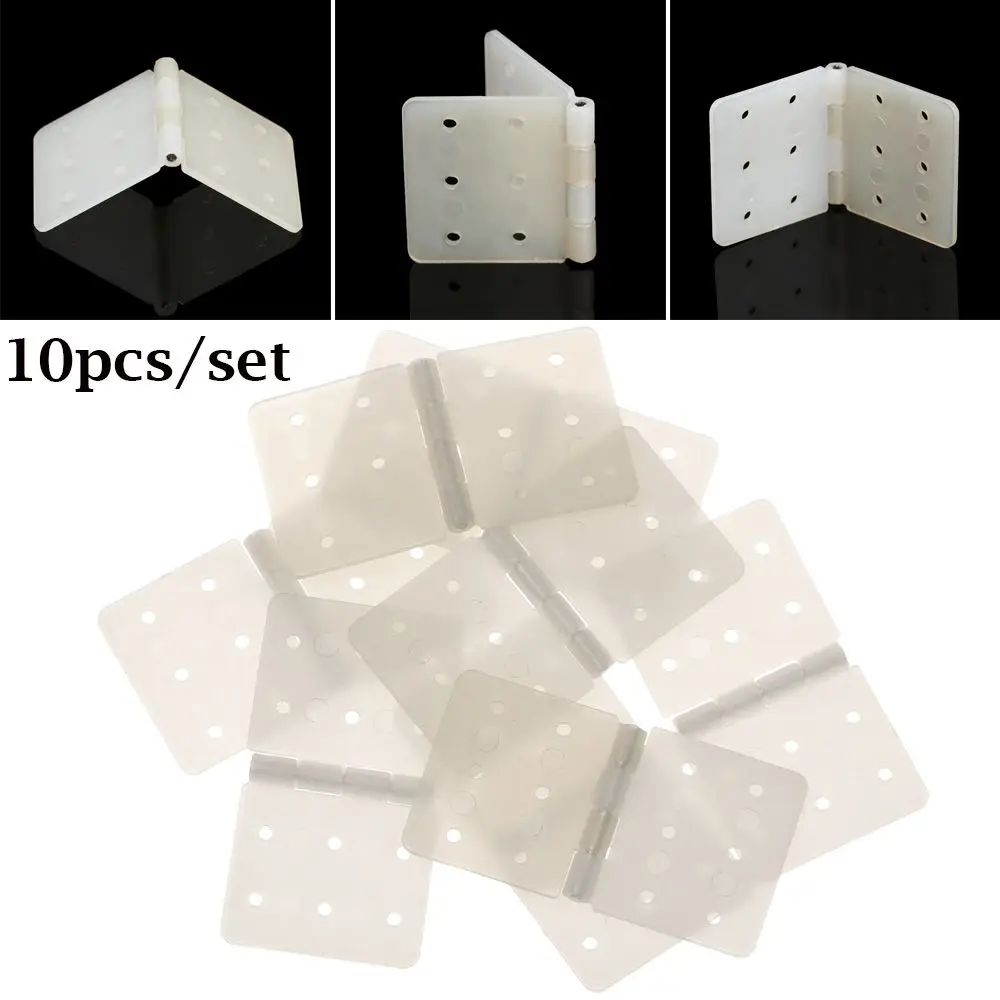 10Pcs 3 Sizes White Nylon Pinned Hinge for RC Airplanes Aileron Connection Aeromodelling Model DIY Accessories Educational Toys