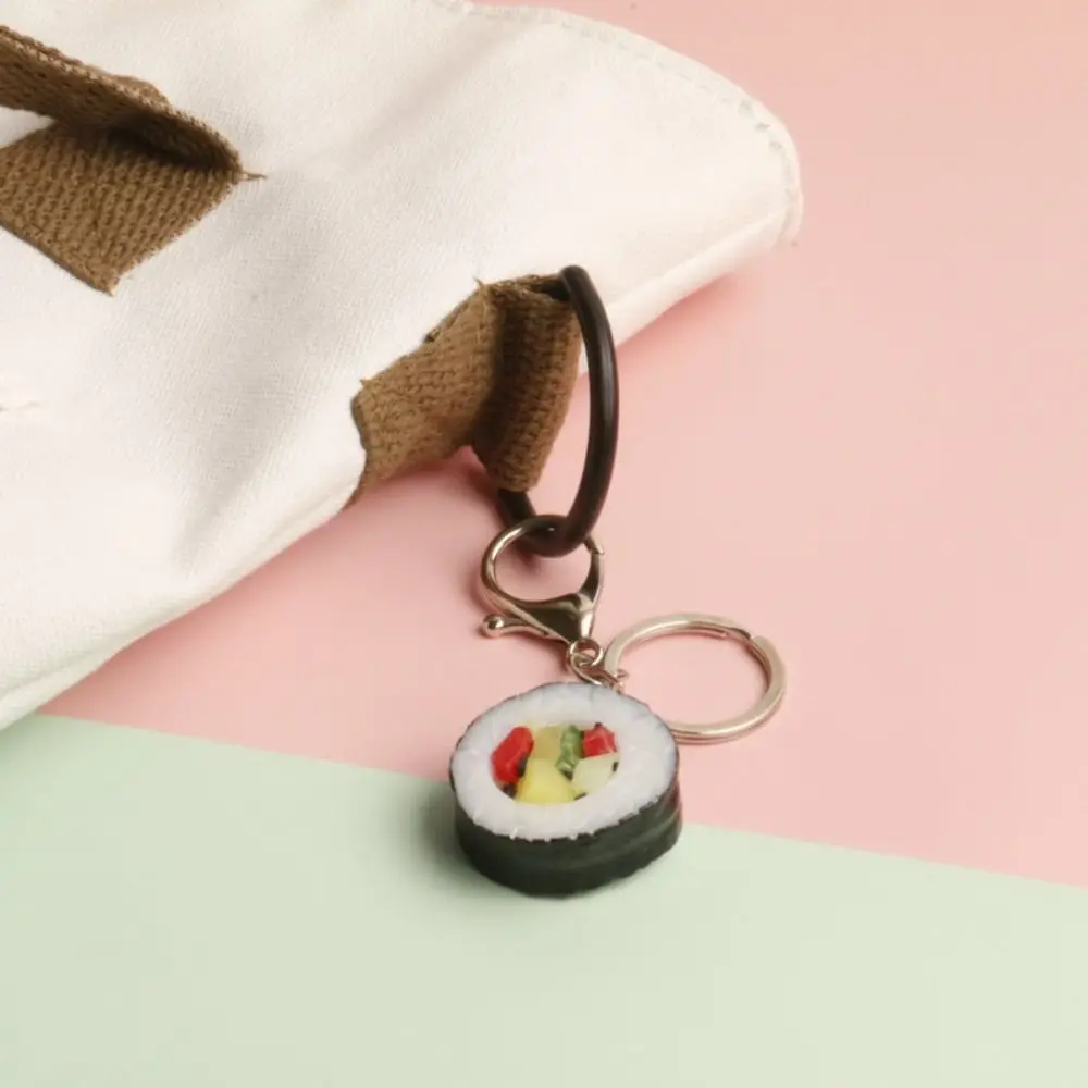Cute Bag Pendant Simulation Food Key Chain Vegetable Jewelry Accessories Sushi Pendant Car Keychains Charms PVC Keychain Men