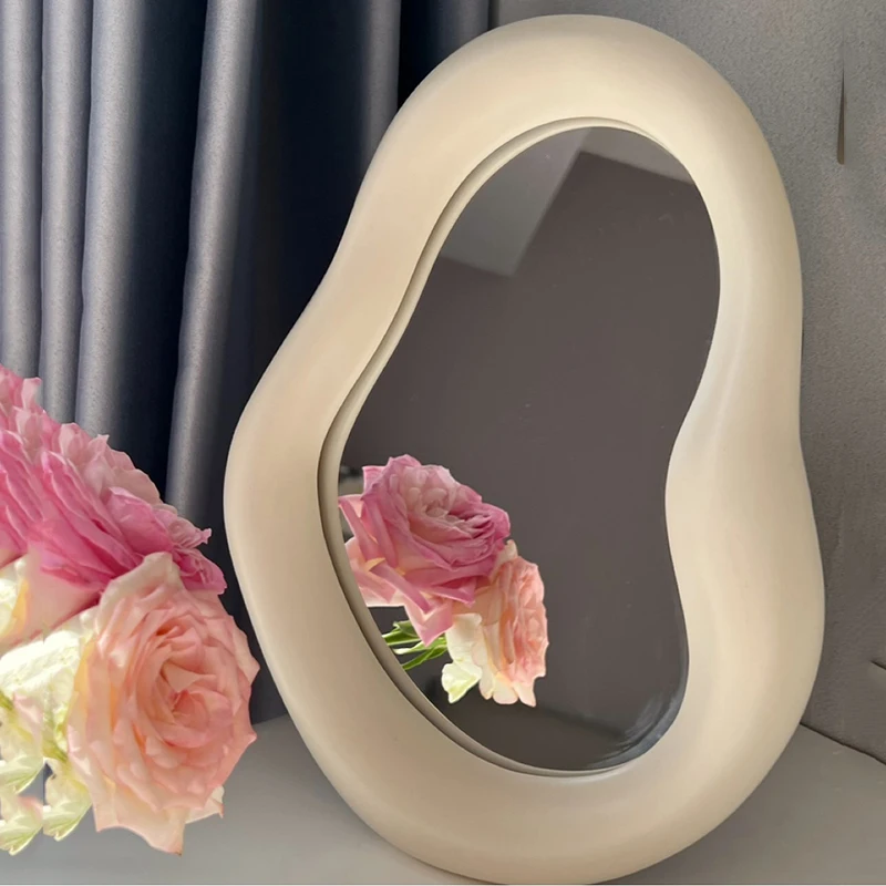 Irregular Makeup Mirror Bedroom Quality Funky Designer Standing Mirror Irregular White Women Dekoracyjne Lustra House Decoration