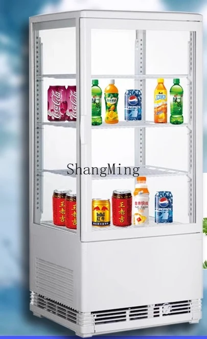 SM air-cooled commercial four-sided transparent glass refrigerated display cabinet desktop refrigerated cabinet vertical