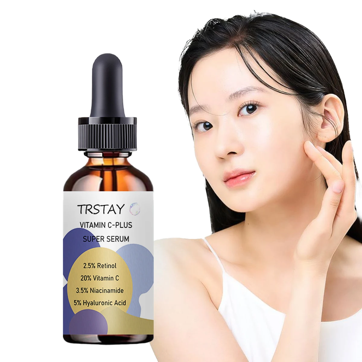 

Make the skin brighter, smoother, and more tender Traditional vitamin C+super serum 2.5% retinol, 20% vitamin C, 3.5% niacinam